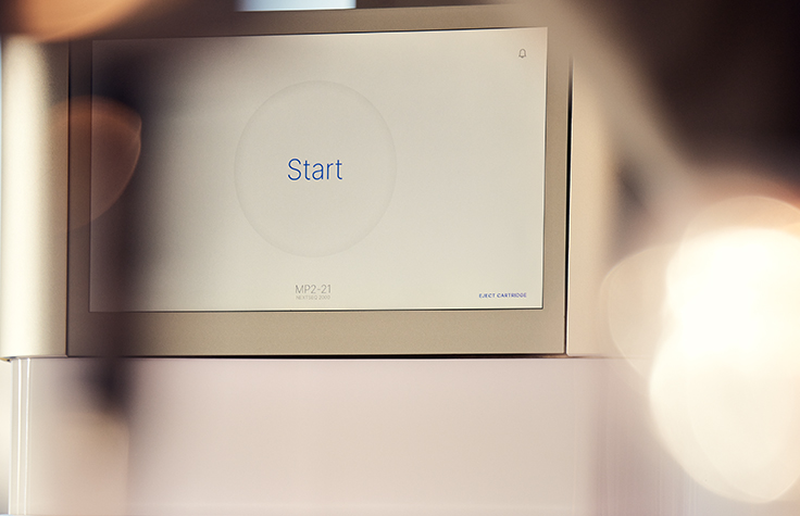 NextSeq 1000 / 2000 photo with abstract lighting